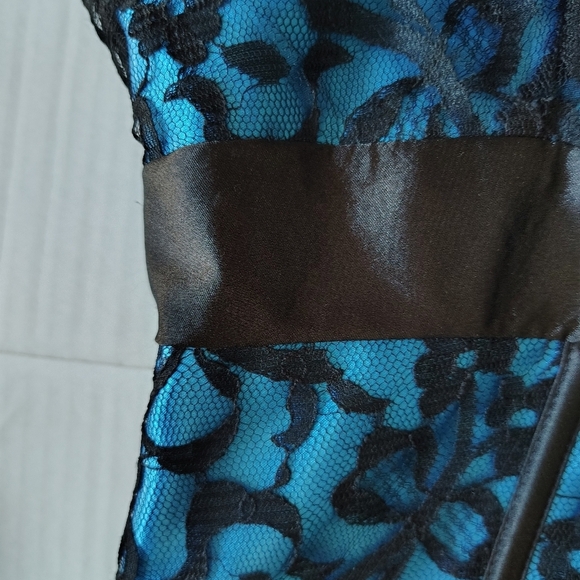 Jessica McClintock Gunne Sax Lace Corset Taffeta Chiffone Dress Size S Tag Sz 5 - Picture 9 of 16